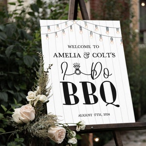 I Do BBQ Welcome Sign, I Do BBQ Engagement Party Sign, I Do bbq Shower Welcome Sign, BBQ Reception Sign, Couples Shower Decorations Wedding