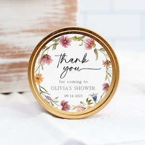 Stickers nuptiales de douche, fleurs sauvages