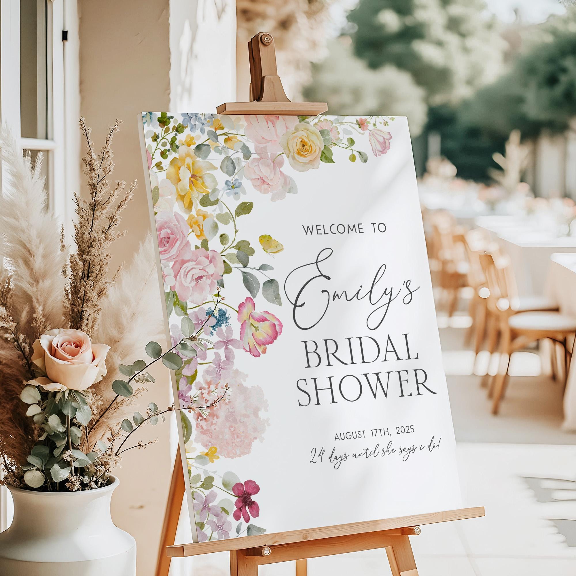 Love in Bloom Bridal Shower Sign, Wildflower Bridal Shower Welcome Sign, Floral Wedding Shower Poster, Love is in Bloom Bridal Shower Decor