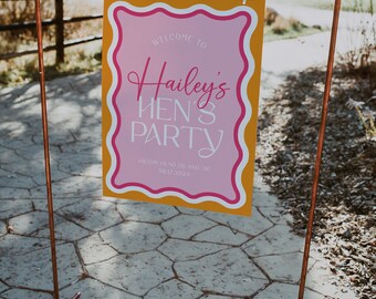 Badge émaillé 'HENFEST' Pour Fête De Poule / Bachelorette - épingle à Revers Rose, Fun Et Festif