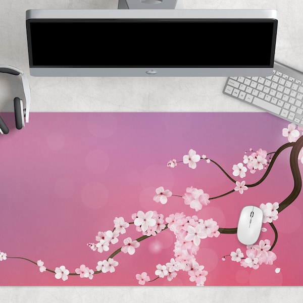 Cherry Blossom Keyboard Mouse Pad Etsy