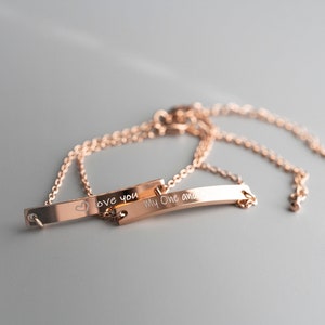 Personalized Bracelet | Gold Bar Bracelet | Custom Monogram Initial Bracelet | Friendship Name Bracelet | Personalized Name Jewelry