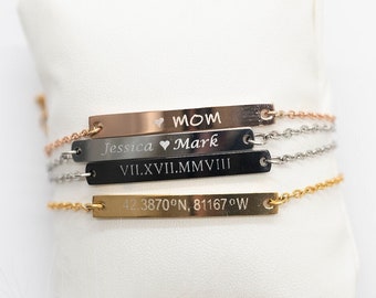 Personalized Bracelet | Bar Bracelet | Initial Bracelet | Friendship Name Bracelet | Name Jewelry