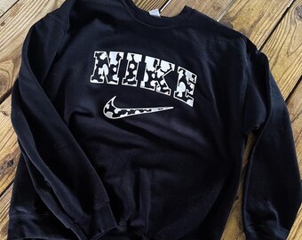 cow print nike sweatshirt