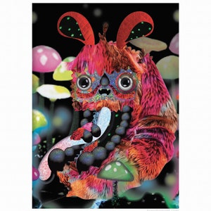 Gummy Worms Plz originele print door Torrell Arnold
