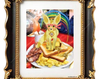 Breakfast Fox Original Print