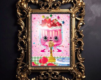 Cool Whip Strawberry Cake Original Print