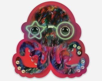 Cute Octopus Sticker Hallographic
