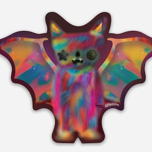Cute Bat Cat Sticker