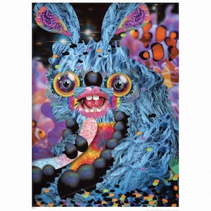 Blauwe Gummy Worms Plz Limited Edition-print
