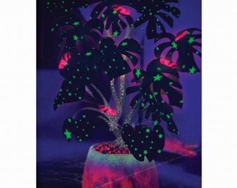 Monstera Glowing Caterpillars Limited Edition Print