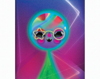 Neon Alien Limited Edition Print