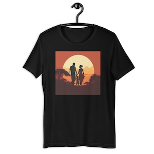 African t shirt, Father Mother and Child, African Family Art Unisex t-shirt