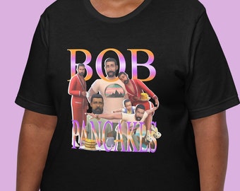 Bob Pancakes T-Shirt 90s Style Oversized Grafik T-Shirt Sims 4 Merch Sims 4 Liebhaber Geschenk für Simmer Die Sims 4 Geschenk für beste Freundin