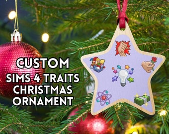 Die Sims 4 Merch Wählen Sie Ihre Sims Eigenschaften Benutzerdefinierte Weihnachtsverzierung Kundenspezifisches Weihnachtsgeschenk Erstes Haus Weihnachtsgeschenk Hölzernes Weihnachtsdekor