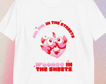 Sul Sul in den Straßen Woohoo in den Laken, Kurzarm Unisex T-Shirt, Simulations-Videospiel