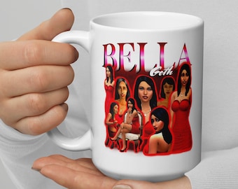 Sims Merch Bella Goth Gamer Tasse Geschenk für Gamer Geschenk für sie Einzigartiges Weihnachtsgeschenk für die beste Freundin Tasse auf BEIDEN SEITEN BEDRUCKT - 11 oder 15 Unzen Tasse