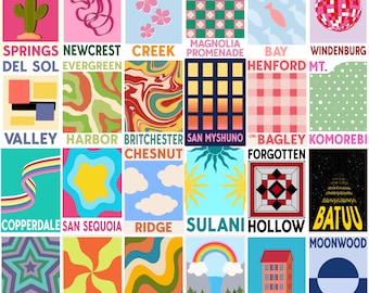 Set von 12 Art Prints Sims Welten Trendige Reise Drucke Geschenk Sims 4 Merch Simmer Geschenk für Gamer Zimmer Dekor Nerdy Geschenk DIGITAL DOWNLOAD