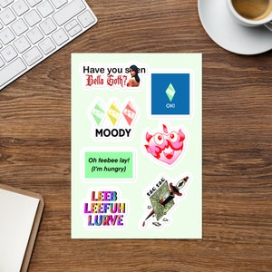 Die Sims 4 Sticker Pack Geschenk für Gamer Freundin Geschenk für Sims Player Wasserfest Laptop Aufkleber Geschenk für Weihnachten | Innenbereich