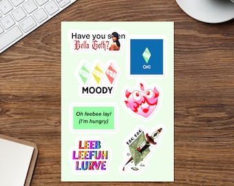 The Sims 4 Sticker Pack Gift For Gamer Girlfriend Gift For Sims Player Waterproof Laptop Sticker Gift For Christmas | Indoor Use