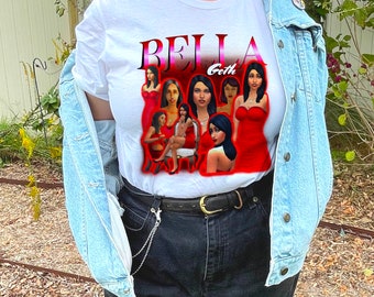 Bella Goth Vintage T-Shirt 90er Jahre Oversized Graphic Tee Sims 4 Merch Gamer Shirt Gaming Lover Tee für Gamer Geschenk