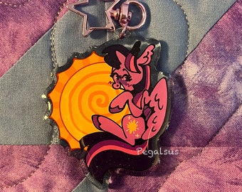 Twilight Sparkle MLP - Glitter Double Sided Acrylic Charm