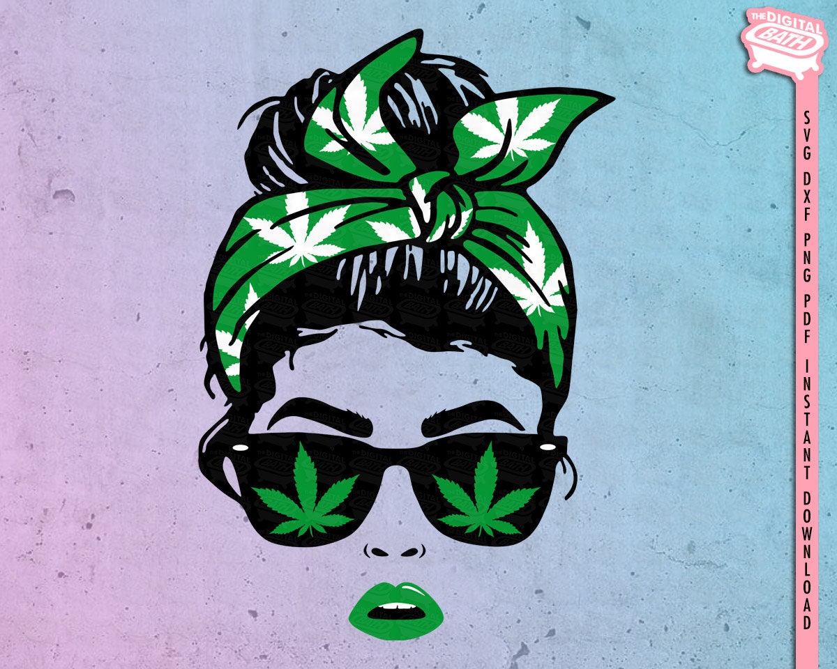 Weed Art.. Stoner Girl LV leefy cheefy 20x20 Original Artwork by Ghost 👻