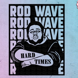 Rod Wave Face, famous people, rapper, hip hop, music, concert, singer, entertaintment, svg, clipart, decal, dxf, png, pdf