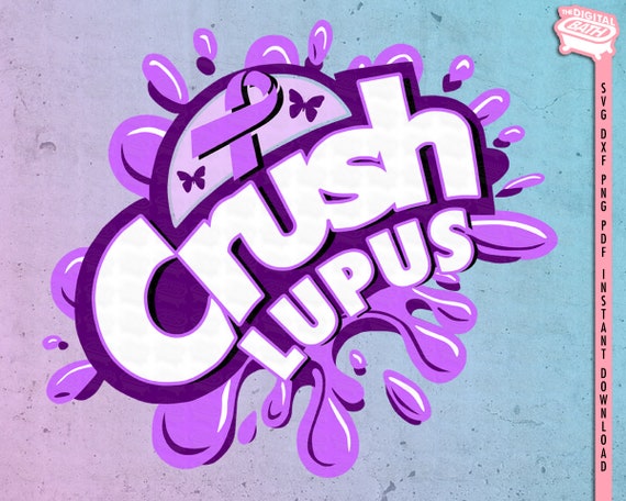 crush lupus, awareness, ribbon awareness, cancer awareness, feather cancer, solidarity, nurse, health, svg, clipart, dxf, png, pdf