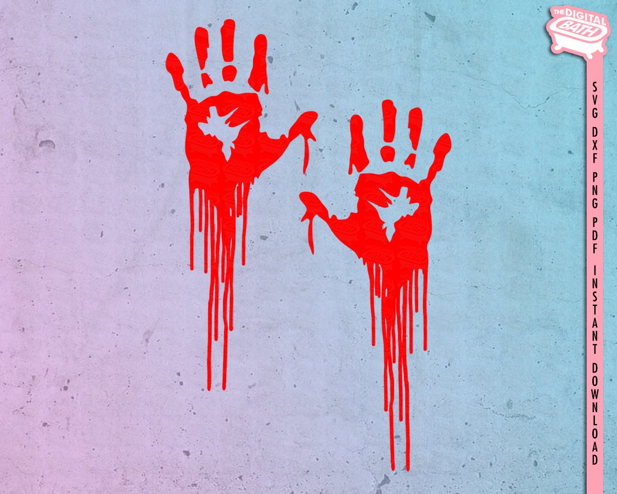 Bloody Handprint Clipart Printouts