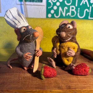 Remy und Emile Filzfigur Ratatouille von Disney