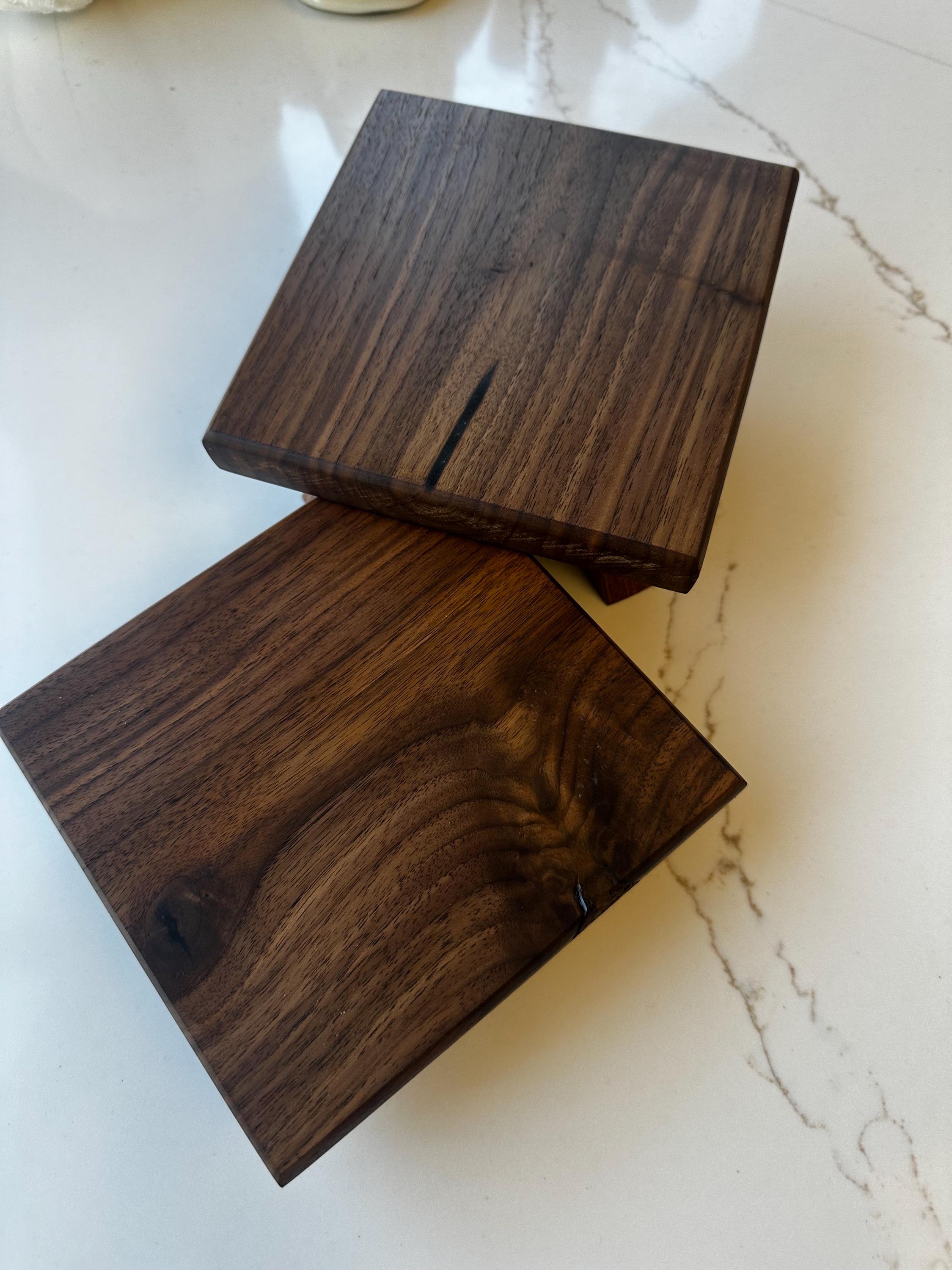 Black Walnut Risers set of 2 - Etsy