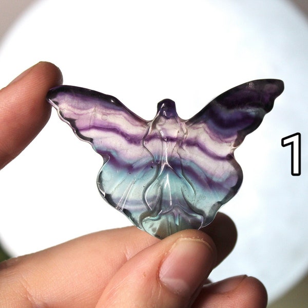 YOU PICK! | High Quality Rainbow Fluorite Fairy Carving | Blue, Purple, Pink, Green Fluorite with amazing banding | Crystal Carvings