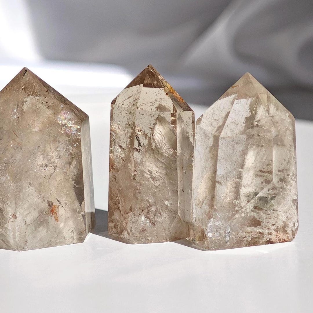 【虹入り/最強品質】スモーキーガーデンクォーツ＊約319g＊　天然石 置物 虹入り/最強品質】スモーキーガーデンクォーツ＊約319g＊ 天然石 置物