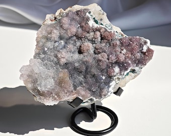 SUPER High Quality Zeolite Amethyst Flower w/ Calcite - NATURAL Sparkly Zeolite Specimen from Brazil, Crystal Collection Statement Piece