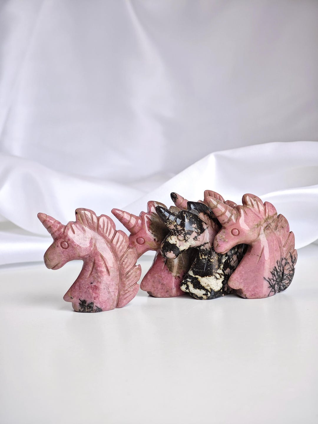 SUPER Cute Rhodonite Unicorn Crystal Carving - Self Standing! | Crystal ...