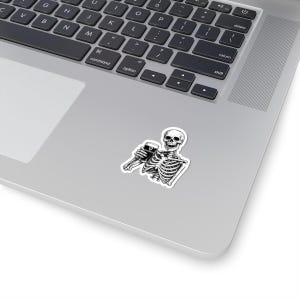 Skeleton Holding a Guinness Kiss-Cut Stickers image 11