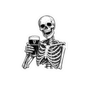 Skeleton Holding a Guinness Kiss-Cut Stickers image 10