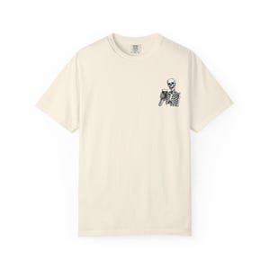 Skeleton Holding Guinness T-shirt | Small Chest Illustration, Goth, Spooky Tee image 17