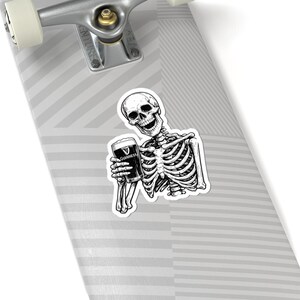 Skeleton Holding a Guinness Kiss-Cut Stickers image 8