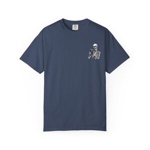 Skeleton Holding Guinness T-shirt | Small Chest Illustration, Goth, Spooky Tee image 18