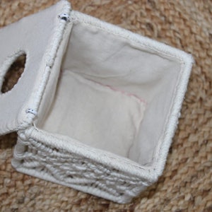 Porta fazzoletti / Telaio in ferro / Scatola per fazzoletti, Scatola per fazzoletti fatta a mano, Dimensioni 15 cm