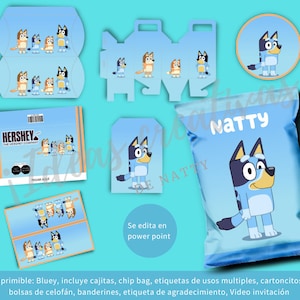 Bluey: Cake Toppers, Stickers, PNG y Banderines Gratis!!