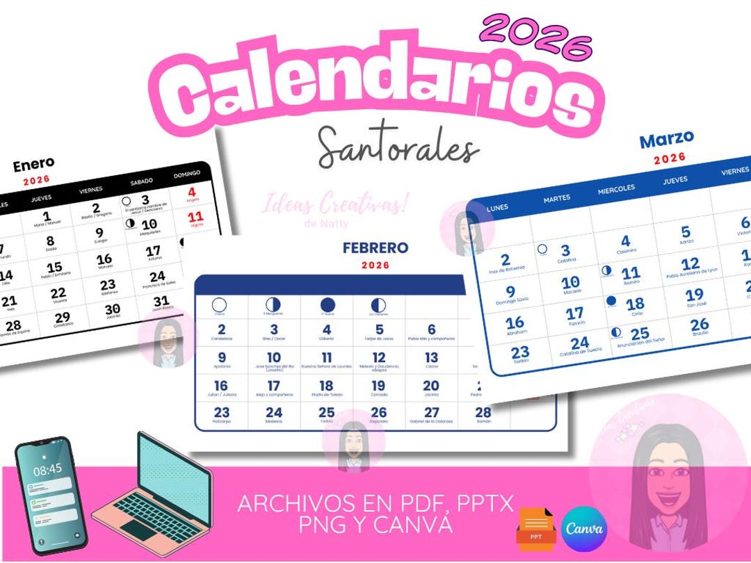 2026 Calendar With Saints' Days of Mexico - Etsy Canada