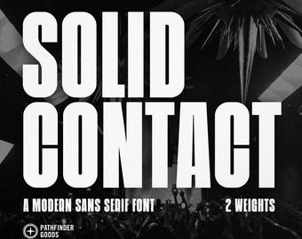 Solid Contact – Modern Condensed Sans Serif Font – Pathfinder Goods PDX
