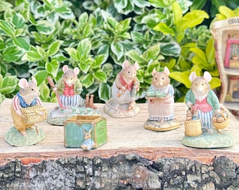 Brambly Hedge Border Fine Arts Figurines: Basil Mouse Collection
