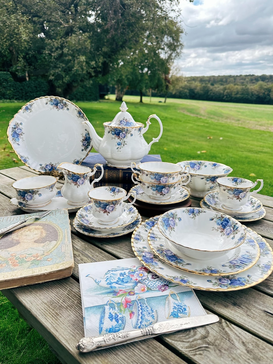 Royal Albert Moonlight Rose 1st Tea Service - Etsy