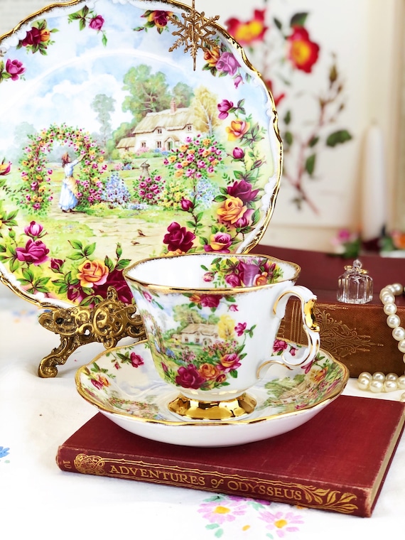 Royal Albert A Celebration of the Old country roses Garden Cup and Saucer 1986