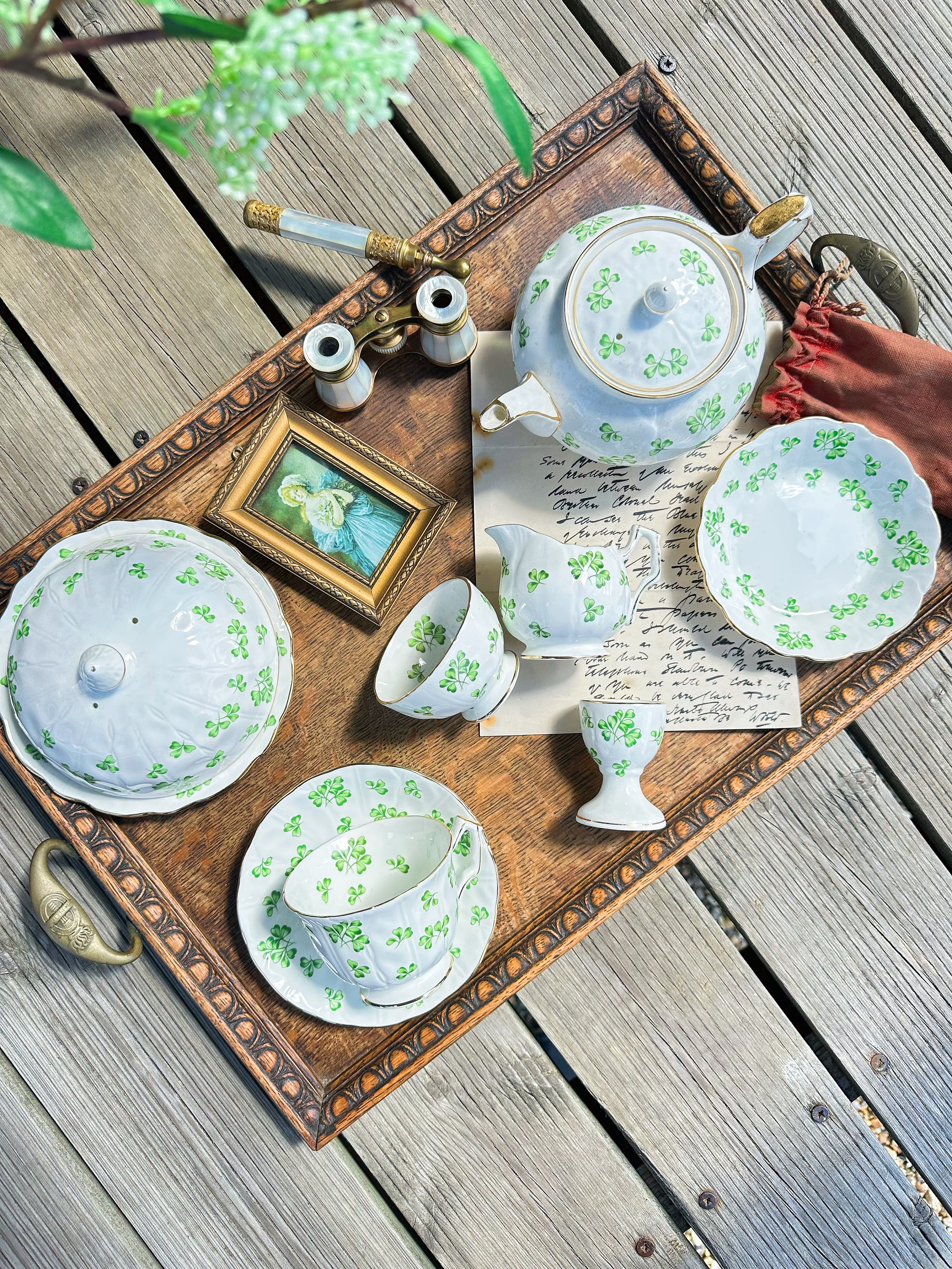 Clover Bone China Tea Set - Etsy