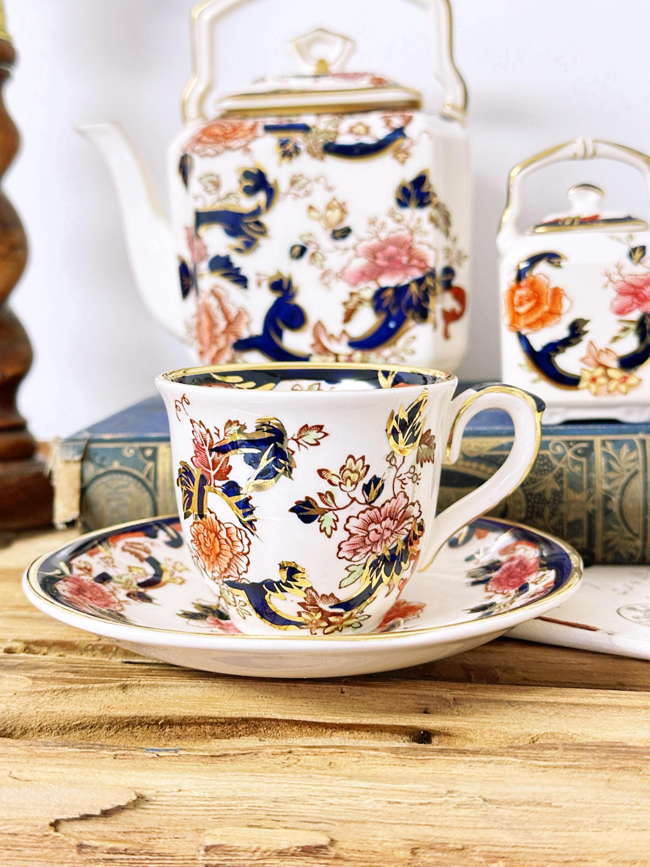 Vintage Masons Ironstone Mandalay Collection: Teapot, Water Jug